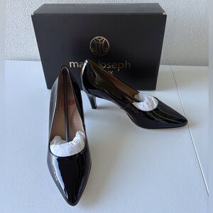 Marc Joseph Trinity Black Soft Patent Size 7 Pump Cushioned Insole Career Party